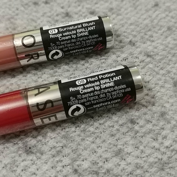 2 x Cream Lip Shine Liquid Lipsticks - Picture 2 of 2
